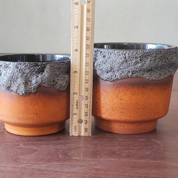 Fat Lava W German Pottery Plant Pots Vintage Mid Century & Excellent Condition - Picture 9 of 16